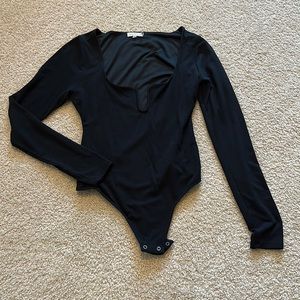 Good American long sleeve black bodysuit